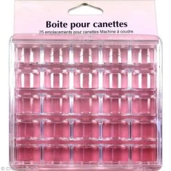 Meilleure vente 🤩 Couture Loisirs Canette De Machine à Coudre Boîte De Rangement En Plastique Pour 25 Canettes ✔️