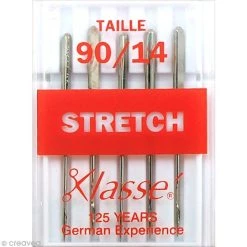 Le moins cher 🛒 Klassé Aiguilles Machine Aiguilles Tissus Stretch Pour Machine - Acier - Taille 90/14 - 5 Pcs ✨