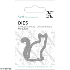 Bon marché ⌛ Docrafts Xcut Dies Animaux Mini Matrice De Coupe Xcut - Chat - 3,5 X 3,5 Cm 😉