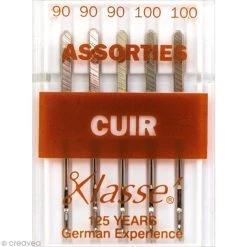 Vente flash 💯 Klassé Aiguilles Machine - Acier - Spécial Cuir - Tailles Assorties - 5 Pcs 🎁