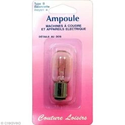 Promo ✔️ Couture Loisirs Accessoires Machine à Coudre Ampoule Machine à Coudre - Baïonnette Moyenne Type B - 15W 240V ✔️