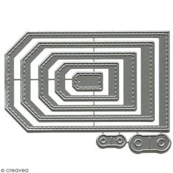 Bon marché 🔔 Dies Tag Dies Florilèges Design - Tags Basiques - 7 Pcs 🎁