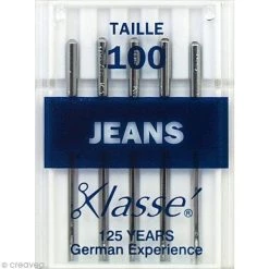 Le moins cher 😉 Klassé Aiguilles Machine Aiguilles 👖 Jeans Pour Machine - Acier - Taille 100 - 5 Pcs 😉