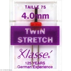 De gros 👍 Klassé Aiguilles Machine Aiguille Double Pour Machine - Acier - Taille 75 Avec écart 4 Mm ❤️