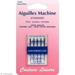 Sortie 🛒 Couture Loisirs Aiguilles Machine Aiguilles Universelles Pour Machine - Standard - Taille 70 - 80 - 90 - 5 Pcs 🎉