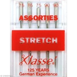 Sortie 🔔 Klassé Aiguilles Machine Tissus Stretch - Acier - Tailles Assorties - 5 Pcs 🔥