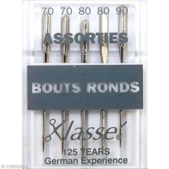 Bon marché 👏 Klassé Aiguilles Machine Aiguilles à Bout Rond Pour Machine - Acier - Tailles Assorties 🌟