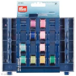 Promo 🤩 Prym Canette De Machine à Coudre Boîte De Rangement Pour 32 Canettes 🤩
