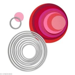 Offres 🎉 Dies De Découpe Framelits Sizzix - Kit De Gabarits Cercles - 8 Pcs 😉