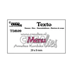 Vente flash 🧨 Crealies Dies De Découpe Die Texte "Menu" 🔔