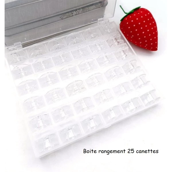 Grosses soldes ✔️ CHLOE-SHOP Accessoires Machine à Coudre Boite Rangement Canette Et 25 Canettes Plastiques 🥰 3 Grosses soldes ✔️ CHLOE-SHOP Accessoires Machine à Coudre Boite Rangement Canette Et 25 Canettes Plastiques 🥰