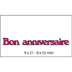 Budget 😀 AUTRE Dies De Découpe Die Texte "Bon Anniversaire" 🎉
