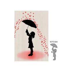 Top 10 🥰 AUTRE Dies De Découpe Die Petite Fille Sous Une Pluie De Coeurs 🥰
