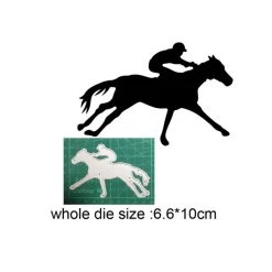 Meilleure vente 👏 AUTRE Dies De Découpe Die Cheval Au Galop Avec Son Cavalier 🥰