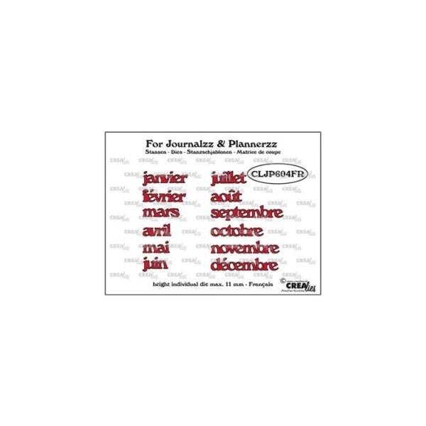 Meilleure vente 👏 Crealies Dies De Découpe Dies Texte "les 12 Mois De L'année" ✔️ 3 Meilleure vente 👏 Crealies Dies De Découpe Dies Texte "les 12 Mois De L'année" ✔️