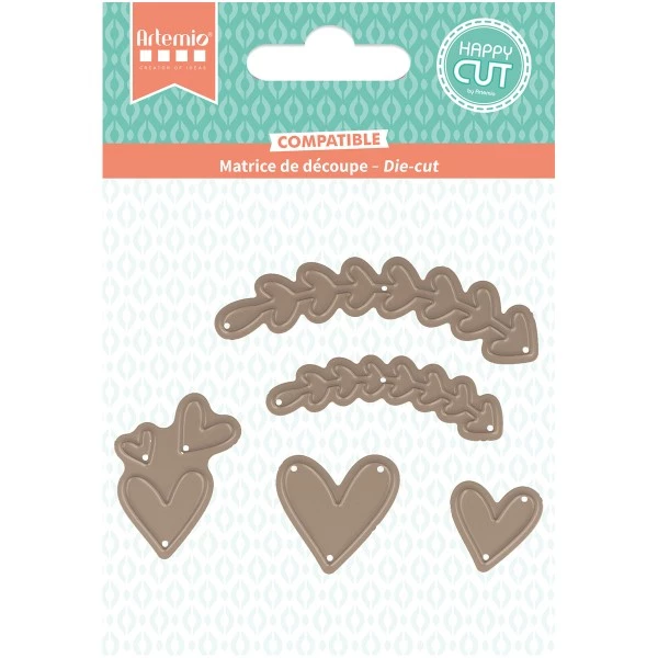 Meilleure vente 🔥 Dies Amour Matrice De Coupe Artemio - Coeur Et Frise - De 2,5 à 6,5 Cm - 5 Pcs 🥰 3 Meilleure vente 🔥 Dies Amour Matrice De Coupe Artemio - Coeur Et Frise - De 2,5 à 6,5 Cm - 5 Pcs 🥰
