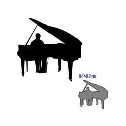 Tout neuf 👍 AUTRE Dies De Découpe Die Piano à Queue Et Son Pianiste 🥰