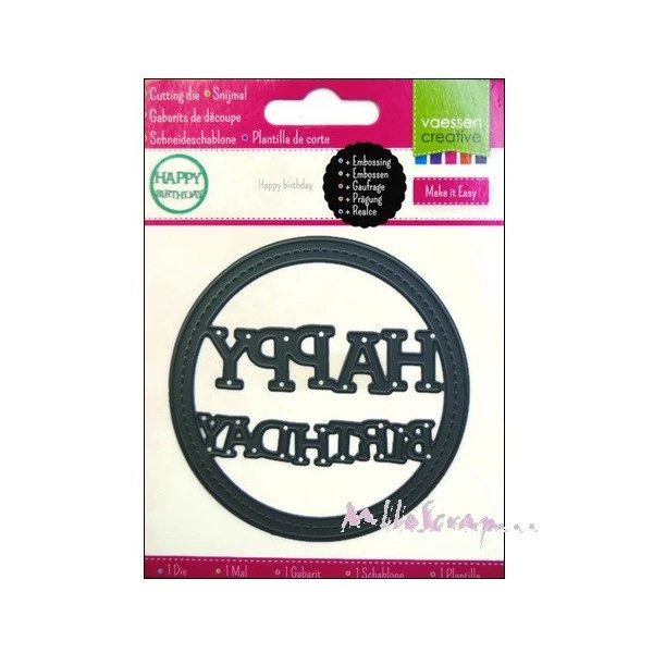Sortie 🤩 Dies De Découpe Die Cut Happy 🎂 Birthday Vaessen Creative - 1 Pièce ✔️ 3 Sortie 🤩 Dies De Découpe Die Cut Happy 🎂 Birthday Vaessen Creative - 1 Pièce ✔️