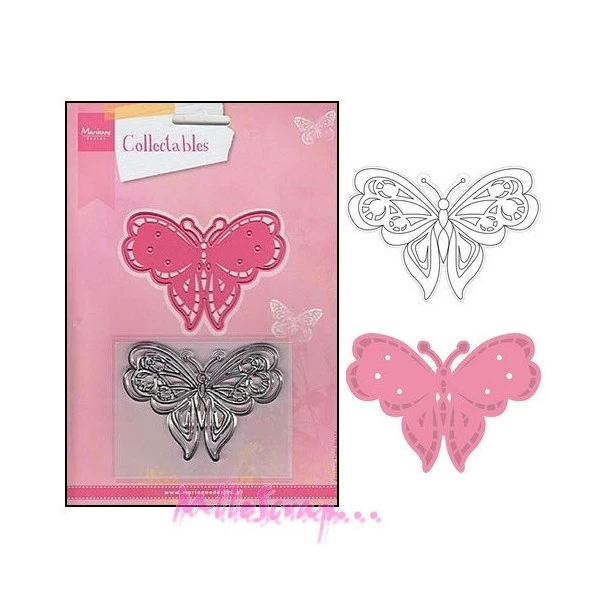 Remise 🌟 Dies De Découpe Die Cut Et Tampon Papillons Marianne Design - 2 Pièces 🌟 3 Remise 🌟 Dies De Découpe Die Cut Et Tampon Papillons Marianne Design - 2 Pièces 🌟