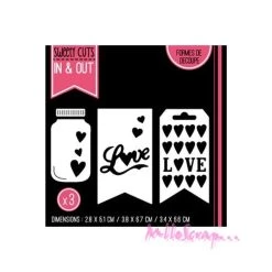 Offres 😀 Florilèges Design Dies De Découpe Die Cut "plein D'amour" Florilèges Design - 3 Pièces ❤️