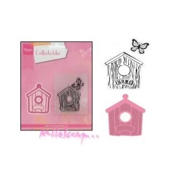 Nouveau ⭐ Dies De Découpe Die Cut Et Tampon Petite Cabane Marianne Design - 2 Pièces ✔️