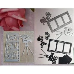 Acheter 👍 AUTRE Dies De Découpe Dies Cinéma Vintage "Silence ça Tourne" ⌛