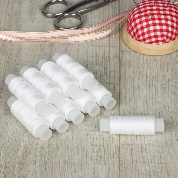 Budget 🛒 Czech Beads Exclusive Canette De Machine à Coudre 10pcs Fil Blanc 40/2 Jeu, Le Patch, La Couture, Le Fil De L'Aiguille, Broderie à La Main, Fil De Bro 👍 4 Budget 🛒 Czech Beads Exclusive Canette De Machine à Coudre 10pcs Fil Blanc 40/2 Jeu, Le Patch, La Couture, Le Fil De L'Aiguille, Broderie à La Main, Fil De Bro 👍 – Image 2
