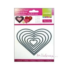 Offres ❤️ Dies De Découpe Die Cut Cœurs Vaessen Creative - 6 Pièces ⭐