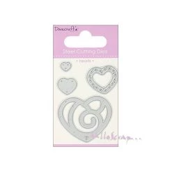 Grosses soldes 😍 Dies De Découpe Dies Cut - Dovecraft - Cœurs - 4 Pièces 🎉
