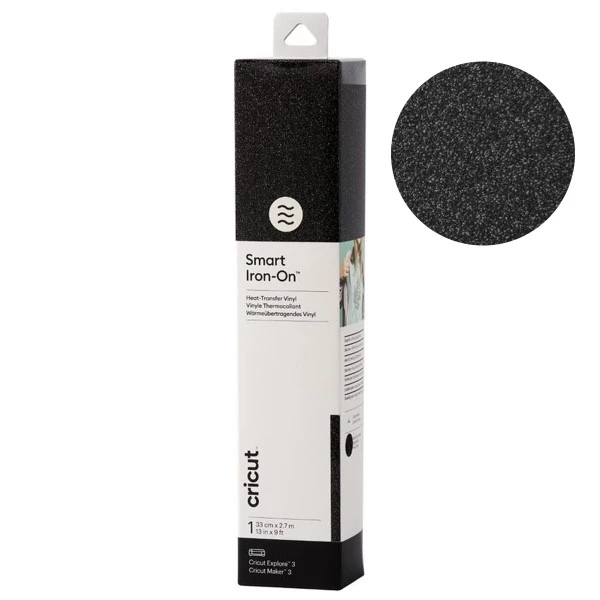 De gros ❤️ Cricut Accessoires Cricut Maker Flex Thermocollant Smart Iron-On - Noir Pailleté - 33 X 273 Cm - 1 Feuille 🥰 3 De gros ❤️ Cricut Accessoires Cricut Maker Flex Thermocollant Smart Iron-On - Noir Pailleté - 33 X 273 Cm - 1 Feuille 🥰