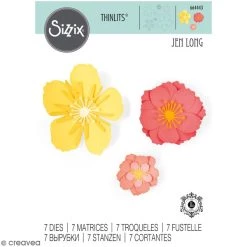 Tout neuf 🌟 Dies Fleurs Et Nature Set De Matrices Sizzix Thinlits - Fleurs 3D - 7 Pcs ✨