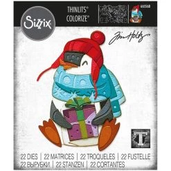 Meilleure vente 👍 Dies Noël Matrice Sizzix Thinlits - Eugène Le Pingouin - 22 Pcs ⭐