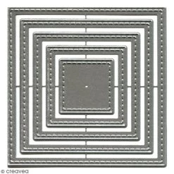 Budget 👏 Dies Géométriques Dies Florilèges Design - Carrés Basiques - 5 Pcs 🎉