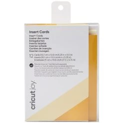 Remise 😍 Accessoires Cricut Joy Kit Carte Créative à Personnaliser - Cricut Joy - Crème / Or Holographique - 12 Cartes 🛒