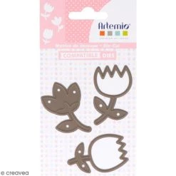 Budget 🤩 Dies De Découpe Matrice De Coupe Fleurs - Artemio Lovely Swan - 3 X 5 Cm - 3 Pcs 🧨