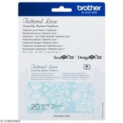 Coupon ✨ Brother Accessoires ScanNcut Accessoire Scan'n'Cut Canvas - Carte Tattered Lace 1 - 20 Motifs 🧨