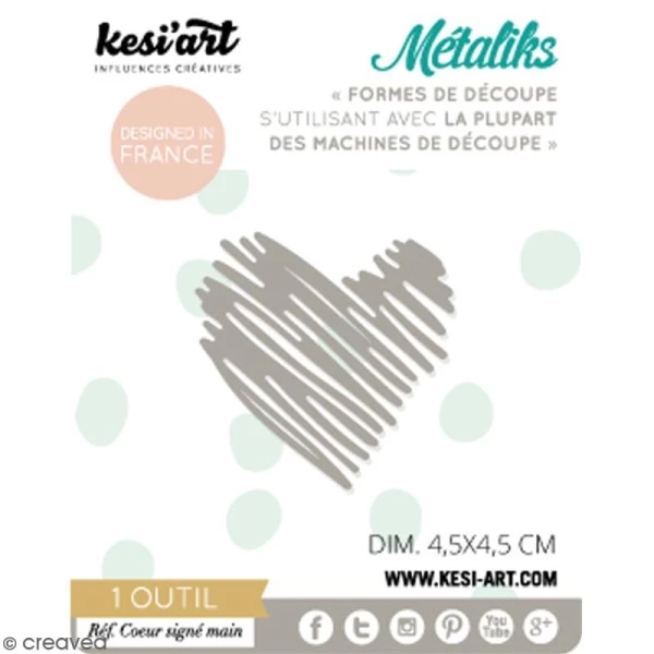 Grosses soldes 🤩 Kesi'Art Dies Amour Die Métaliks Coeur Signé Main Pour Machines De Découpe - 1 Pce 🌟 3 Grosses soldes 🤩 Kesi'Art Dies Amour Die Métaliks Coeur Signé Main Pour Machines De Découpe - 1 Pce 🌟