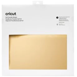 Nouveau 🎉 Accessoires Cricut Maker Feuilles De Transfert De Foils Cricut - Doré & Blanc - 30,5 X 30,5 Cm - 8 Pcs 🛒