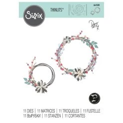 Bon marché ✔️ Dies Noël Matrice Sizzix Thinlits - Couronne D'hiver - 11 Pcs 🛒