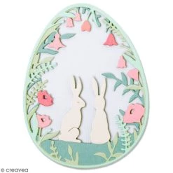 Grosses soldes 😉 Dies Fleurs Et Nature Set De Matrices Sizzix Thinlits - Oeuf De Pâques Superposés - 12 Pcs 🔥