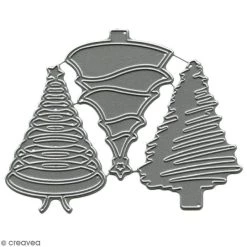 Promo ⭐ Dies Fleurs Et Nature Die Florilèges Design - Trois Sapins - 3 Pcs 😀