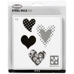 Nouveau 🌟 Creativ Company Dies Amour Gabarit De Coupe Coeurs - 5 éléments ⭐