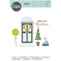 Nouveau 🥰 Dies Noël Matrice Sizzix Thinlits - Maison De Noël - 15 Pcs 🥰