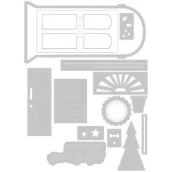 Nouveau 🥰 Dies Noël Matrice Sizzix Thinlits - Maison De Noël - 15 Pcs 🥰 -Machines et accessoires mercerie Soldes unnamed file 728