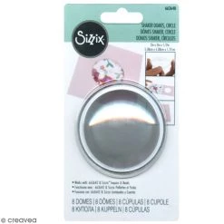 De gros ⭐ Dies Géométriques Dômes Shaker Sizzix - Cercles - 5 X 5 X 1,2 Cm - 8 Pcs ✨
