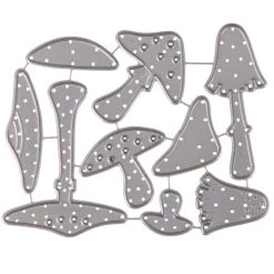 Grosses soldes 👏 Rayher Dies Fleurs Et Nature Matrice De Coupe - Champignons - 1,6 à 5 Cm 👍