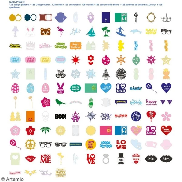 Promo ✔️ Brother Accessoires ScanNcut Accessoire Scan'n'Cut Canvas - Pack Premium 1 - 125 Motifs 🧨 4 Promo ✔️ Brother Accessoires ScanNcut Accessoire Scan'n'Cut Canvas - Pack Premium 1 - 125 Motifs 🧨 – Image 2