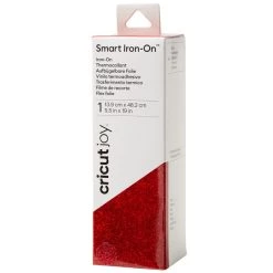 Grosses soldes 😀 Accessoires Cricut Joy Flex Thermocollant Pailleté Smart Iron-On Cricut Joy - Rouge - 13,9 X 48,2 Cm 🛒
