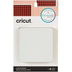 Tout neuf 🥰 Accessoires Cricut Maker Dessous De Verre à Personnaliser Infusible Ink Cricut - 9,5 X 9,5 Cm - 4 Pcs 🥰