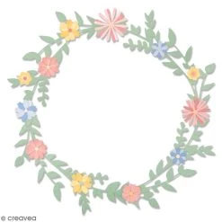 Remise 😀 Dies Fleurs Et Nature Set De Matrices Sizzix Thinlits - Couronne Fleurie - 9 Pcs 🎁